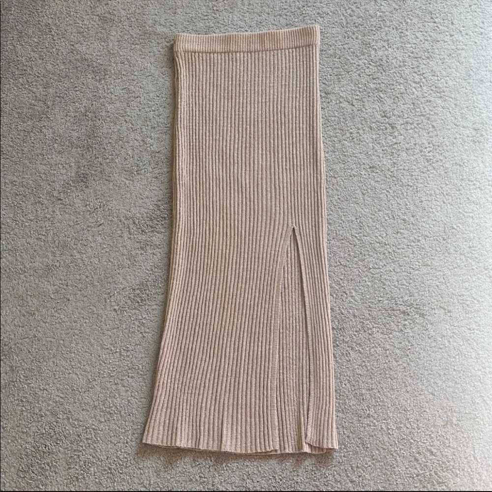 Cotton on ribbed midi skirt